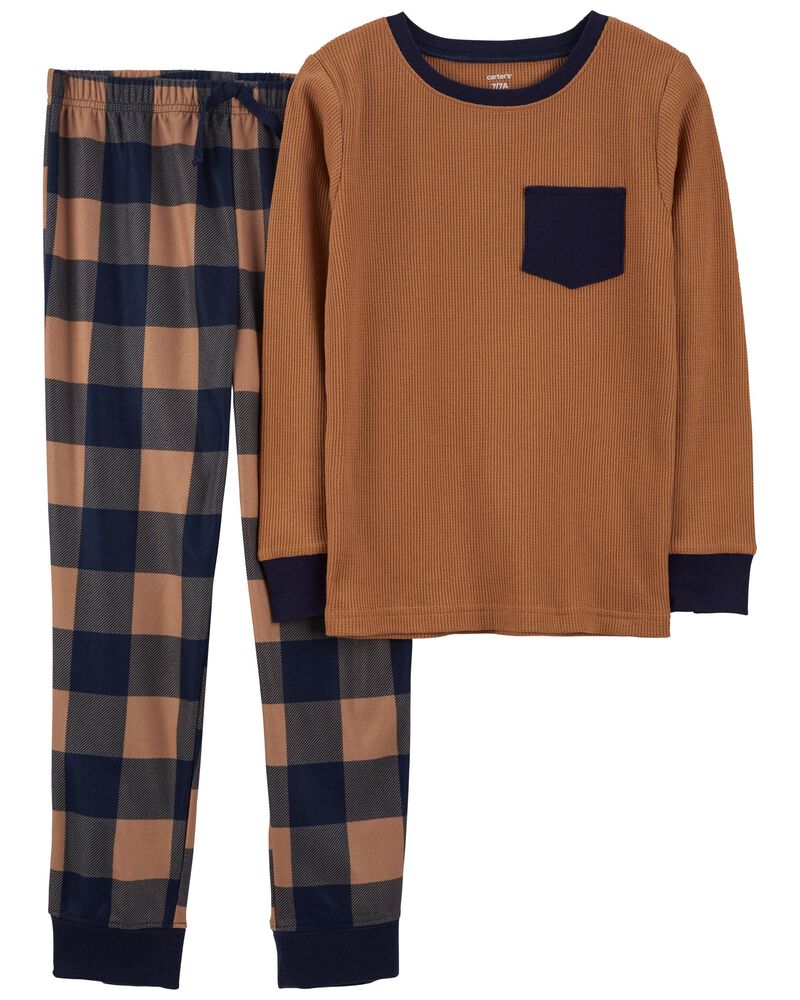 2-Piece Thermal & Fleece Pajamas, image 1 of 3 slides