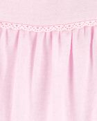 Baby Pointelle Short-Sleeve Bodysuit - Pink, image 2 of 3 slides