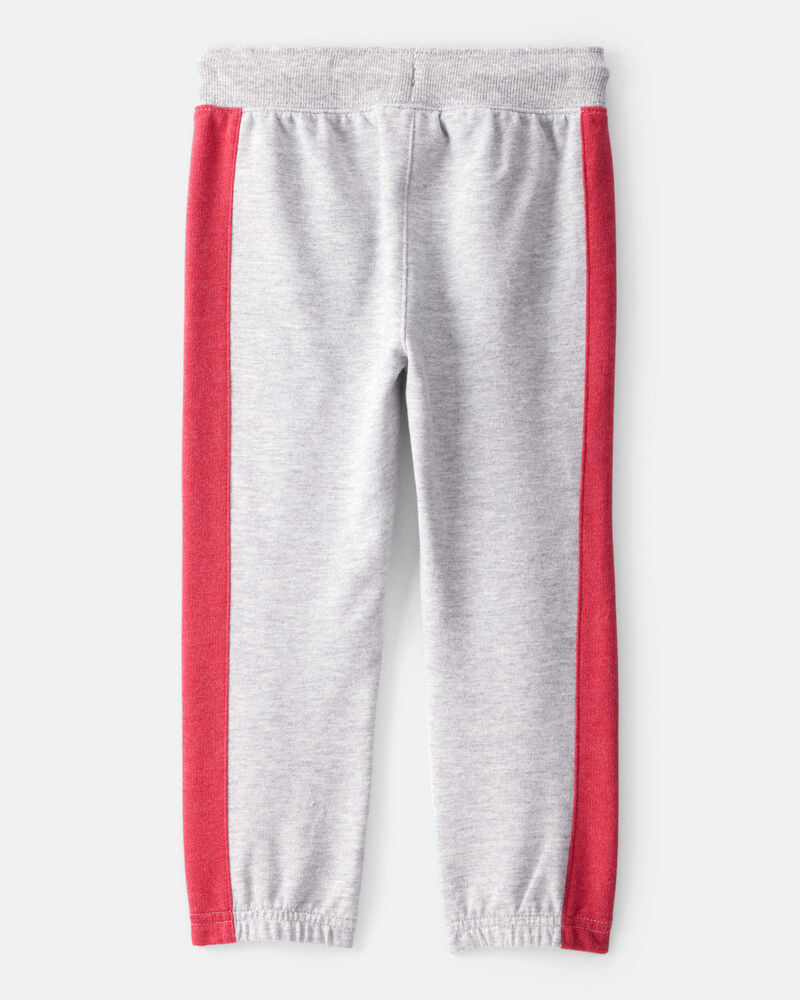 Toddler Boy Striped French Terry Joggers - Gray, image 2 of 5 slides