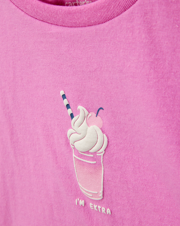 Kid Milkshake Short-Sleeve Graphic Tee - Purple, 