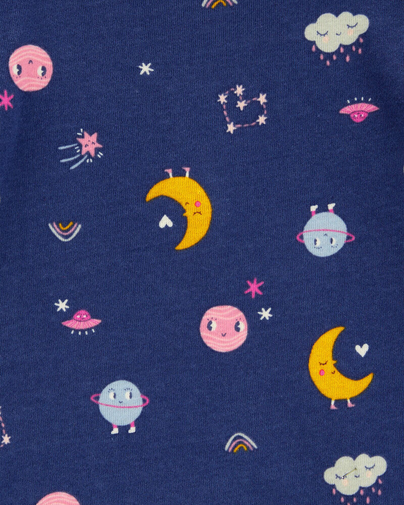 Toddler 4-Piece Space Print 100% Snug Fit Cotton Pajamas, image 4 of 5 slides