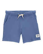 Baby Waffle Knit Drawstring Shots - Blue, image 1 of 5 slides