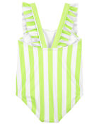 Toddler Striped 1-Piece Swimsuit, image 2 of 4 slides
