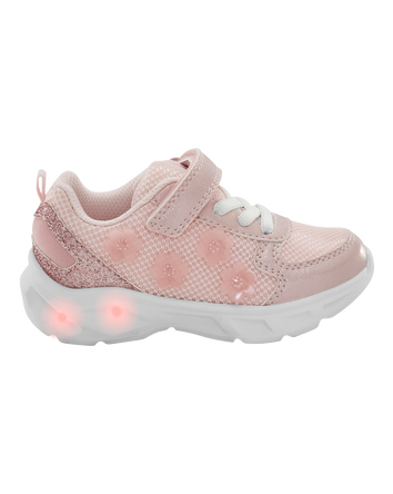 Toddler Glitter Light Up Sneakers - Pink, 