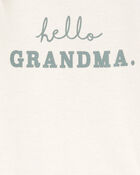 Baby Hello Grandma Announcement Bodysuit, image 2 of 4 slides