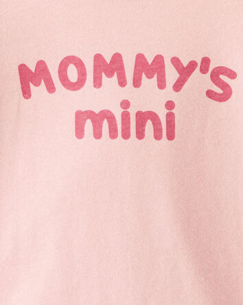Baby Girl Cotton Long-Sleeve Graphic Bodysuit - Pink, 