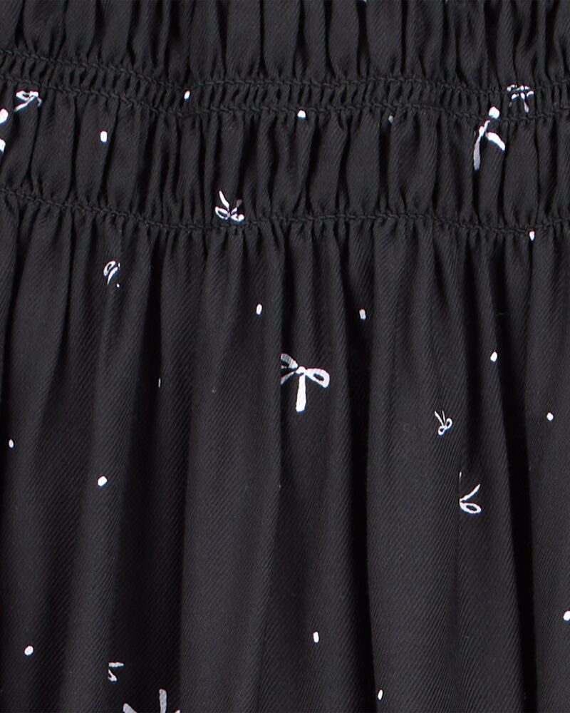 Kid Bow Print Maxi Skirt - Black, image 2 of 3 slides