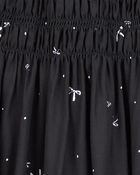 Kid Bow Print Maxi Skirt - Black, image 2 of 3 slides