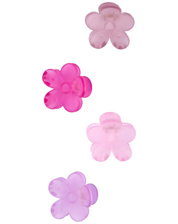 Toddler 4-Pack Flower Claw Clips, 