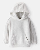 Baby Boy Solid Fleece Long-Sleeve Hoodie - Grey, image 1 of 3 slides