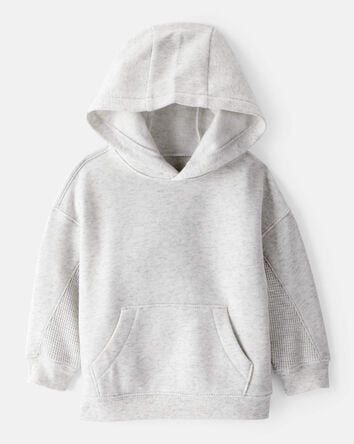 Baby Boy Solid Fleece Long-Sleeve Hoodie - Grey, 