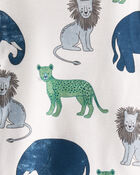 Toddler Organic Cotton Pajamas Set in Wildlife Print, image 2 of 4 slides
