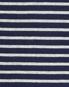 Kid 2-Piece Striped Snug Fit Cotton Pajamas, image 2 of 3 slides