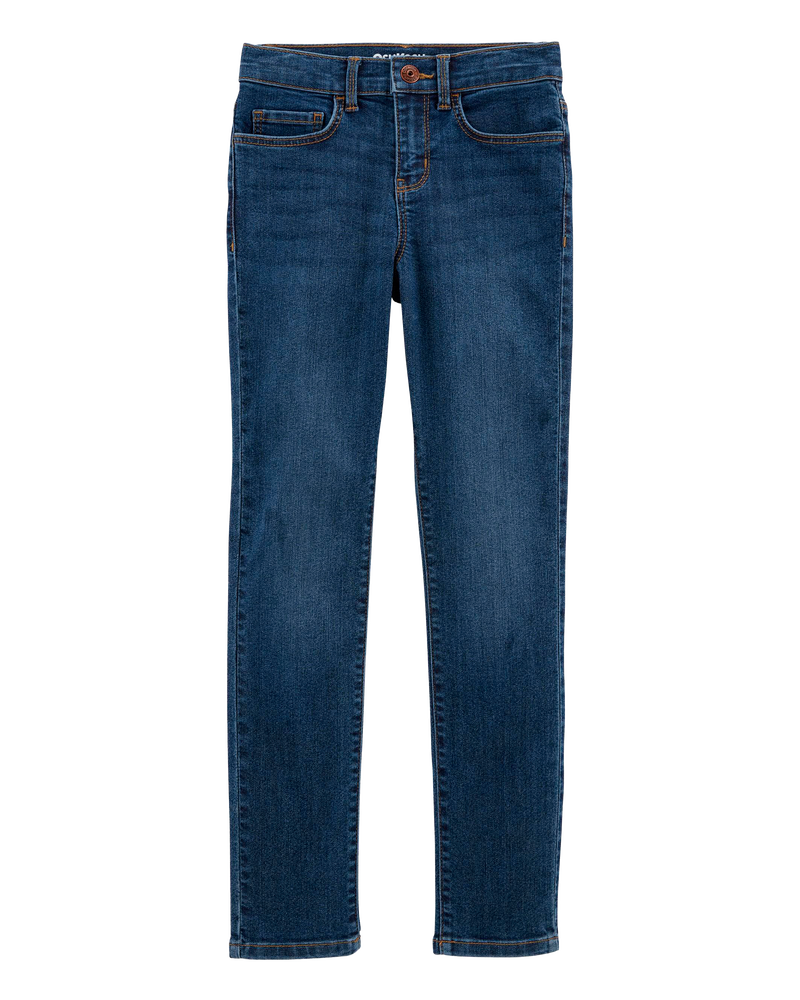 Kid Dark Blue Wash Super Skinny-Leg Jeans, image 1 of 5 slides