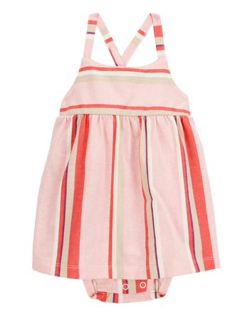 Baby Striped Sleeveless Sunsuit, 