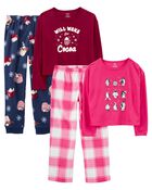 Kid 4-Piece Penguin & Hot Cocoa Pajamas, image 1 of 5 slides