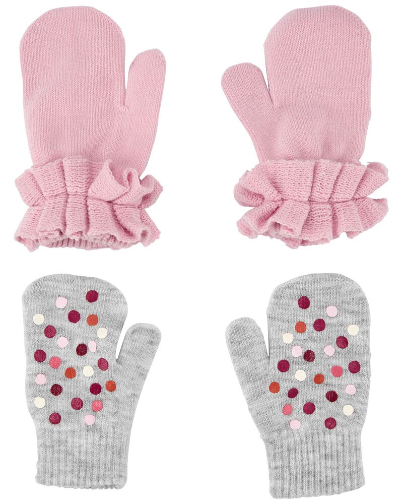 Toddler 2-Pack Gripper Mittens, image 1 of 3 slides