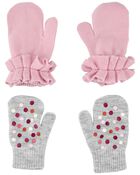 Toddler 2-Pack Gripper Mittens, image 1 of 3 slides