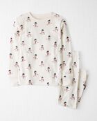 Toddler Organic Cotton Pajamas Set in Snowman, image 1 of 4 slides