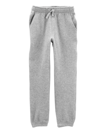 Kid Pull-On Fleece Cinched-Hem Pants, 