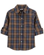 Toddler Plaid Button-Front Shirt, image 2 of 4 slides
