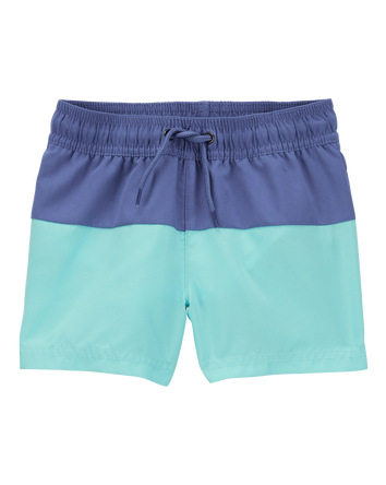 Toddler Boy Colorblock Swim Trunks - Green/Blue, 