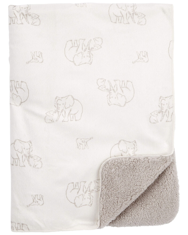 Baby Elephant Plush Blanket, image 1 of 2 slides