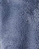 Baby Boy Sherpa Long-Sleeve Hooded Jumpsuit - Blue, image 3 of 4 slides
