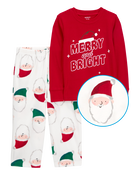 Toddler 2-Piece Santa Cotton & Fleece Pajamas, image 3 of 4 slides