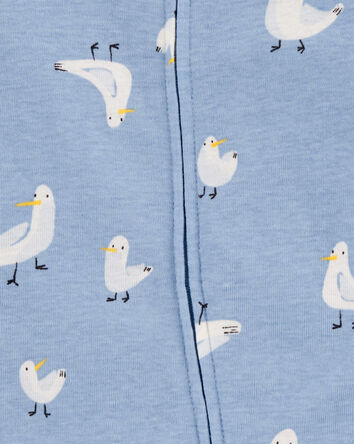 Baby 2-Pack Seagull Striped 2-Way Zip Cotton Sleep & Play Pajamas - Blue, 