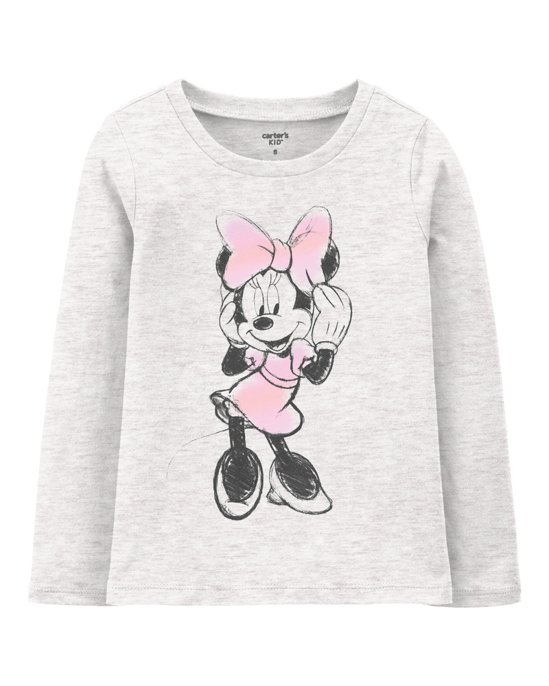 Kid Minnie Mouse Tee - Grey, image 1 of 2 slides