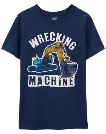 Kid Wrecking Machine Construction Graphic Tee, 