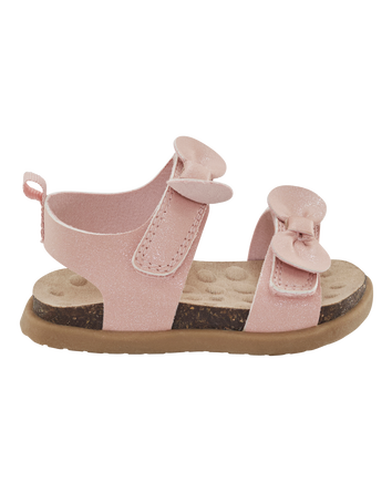 Baby Every Step® First Walker Bow Faux Cork Sandals - Pink, 