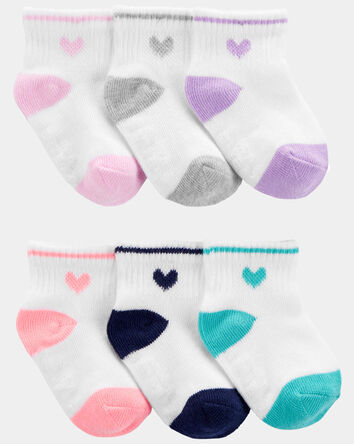 Baby Girl 6-Pack Crew Socks, 