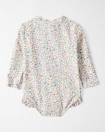 Baby Girl Recycled Ruffle Swimsuit, 