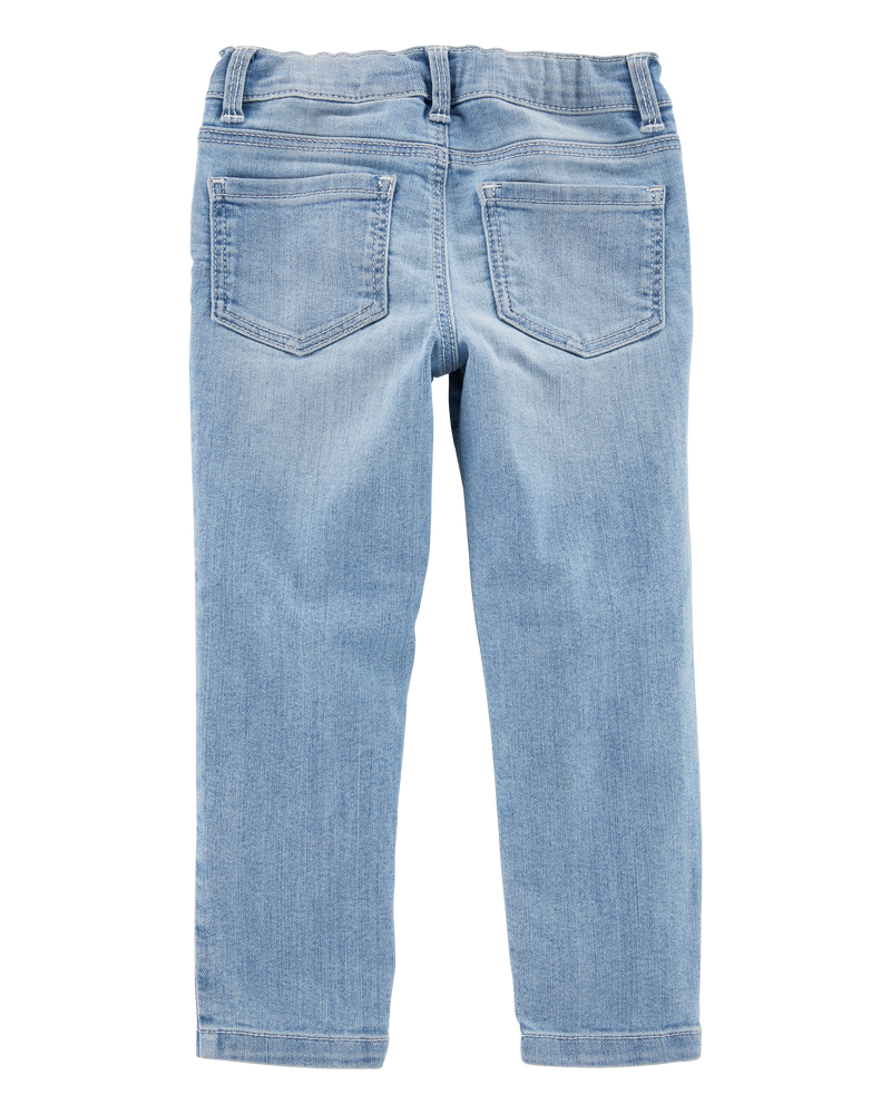 Baby Light Blue Wash Skinny-Leg Jeans, image 2 of 4 slides