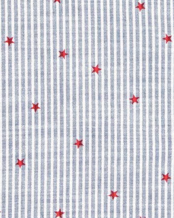 Kid Stars and Stripes Button-Down Shirt, 