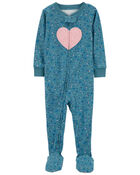 Baby 1-Piece Heart 100% Snug Fit Cotton Footie Pajamas, image 1 of 5 slides