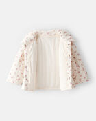 Baby Girl Floral Quilted Sweater - Cream, image 2 of 4 slides