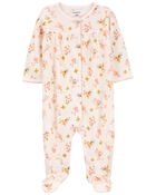 Baby Floral Snap-Up Cotton Sleep & Play Pajamas, image 1 of 3 slides