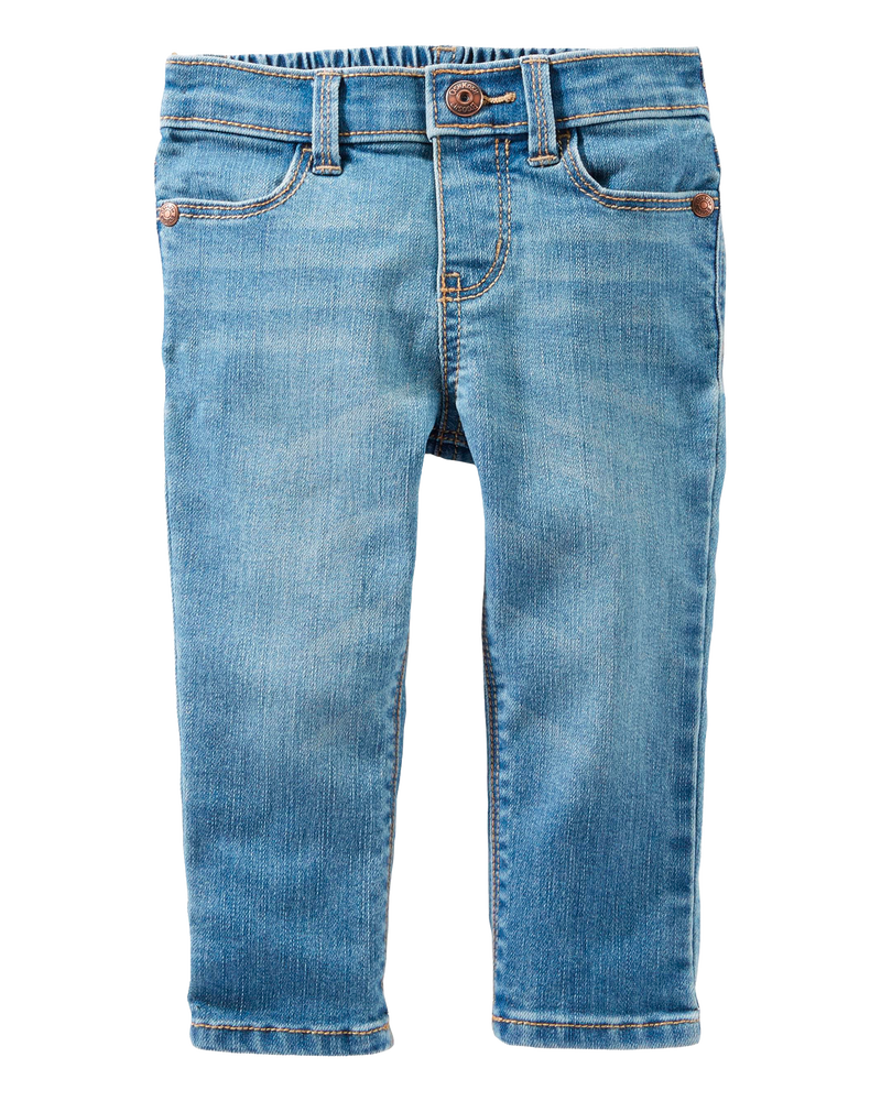 Baby Medium Blue Wash Skinny-Leg Jeans, image 1 of 4 slides