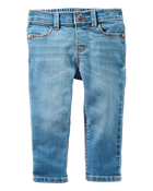 Baby Medium Blue Wash Skinny-Leg Jeans, image 1 of 4 slides