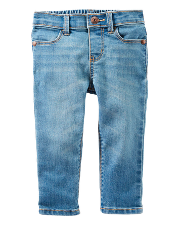 Baby Medium Blue Wash Skinny-Leg Jeans, 