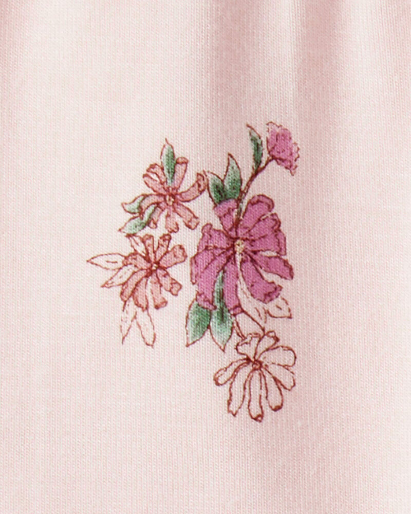 Baby Girl 2-Pack Deer & Floral Print PurelySoft Pull-On Pants - Burgundy/Pink, image 4 of 7 slides