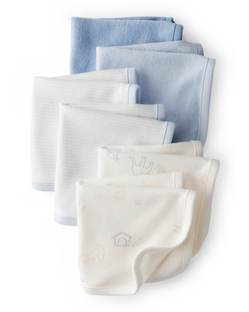 Baby 6-Pack Wash Cloths - Blue, 