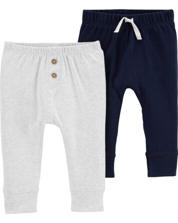Baby 2-Pack Pull-On Pants, 