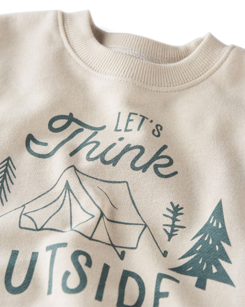 Baby Think Outside Fleece Pullover Made With Organic Cotton, image 2 of 4 slides