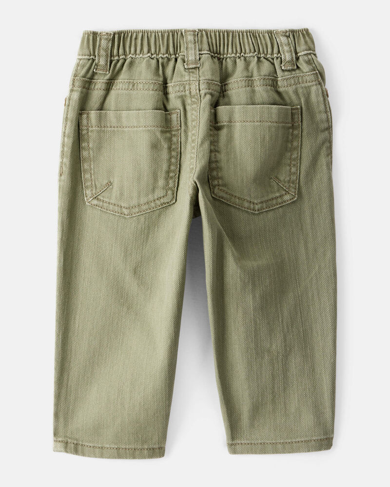 Baby Boy 100% Cotton Pull-On Fashion Pants - Green, image 2 of 4 slides