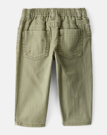 Baby Boy 100% Cotton Pull-On Fashion Pants - Green, 