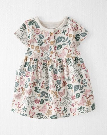 Baby Organic Cotton Butterfly-Print Pocket Dress, 